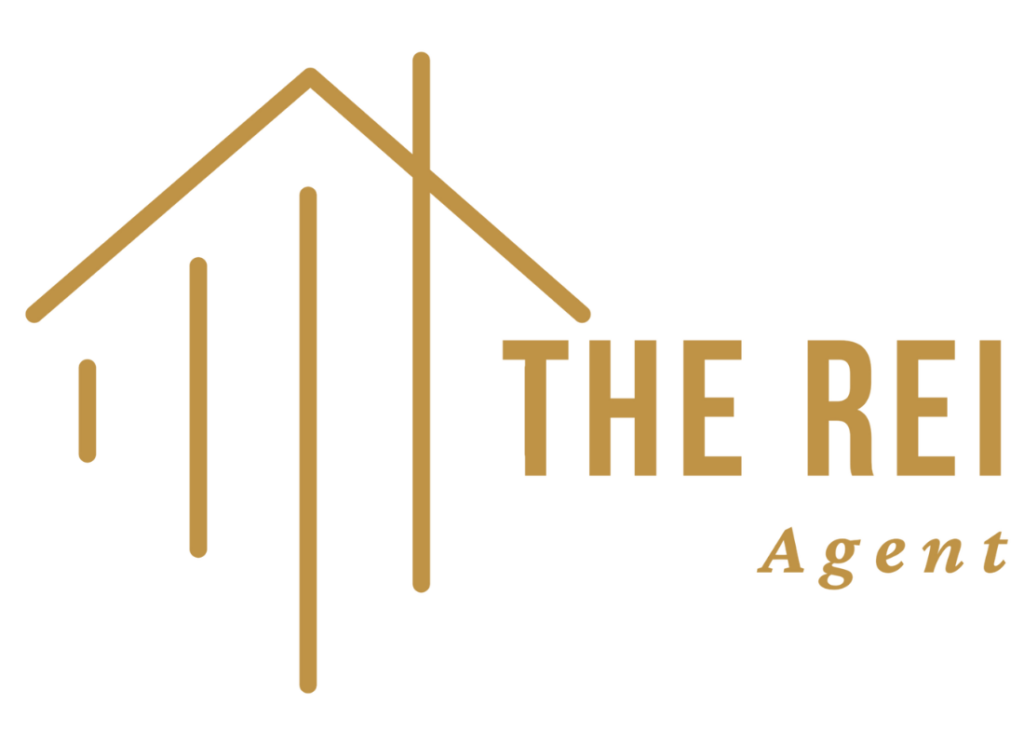 The REI Agent logo gold